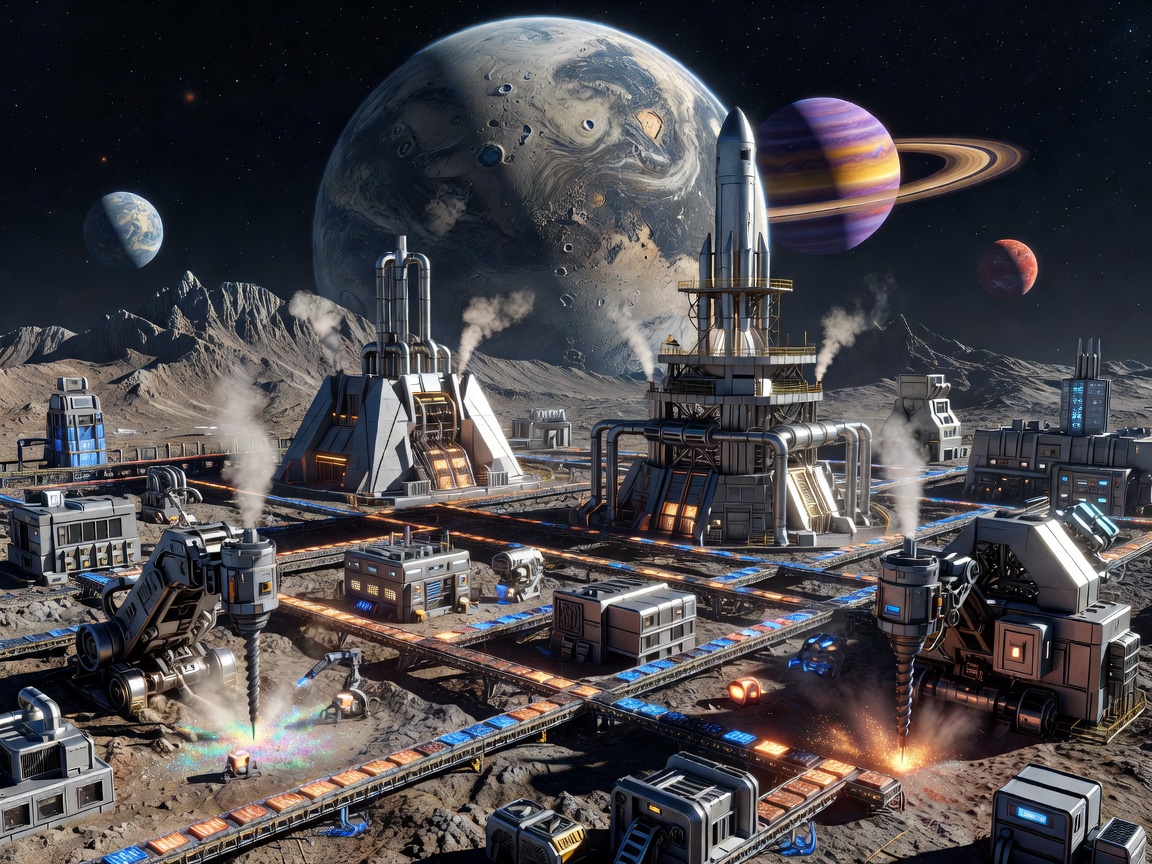 Factorio Space Age avaruustukikohta ja planeetat